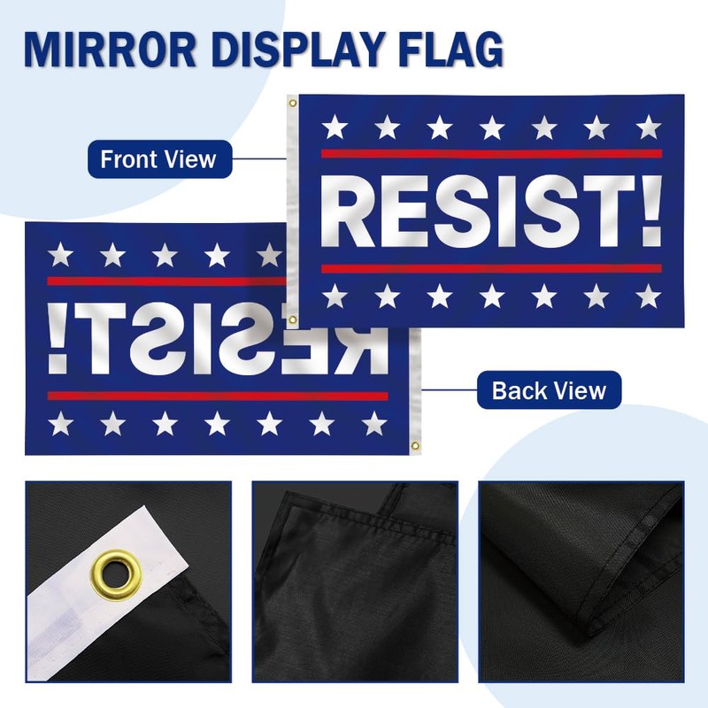 Resist Flag 3x5 Feet - Polyester Fiber Double Stitched Edge