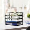 Stackable Letter Tray Paper Holder Desk Organizer for Home Office