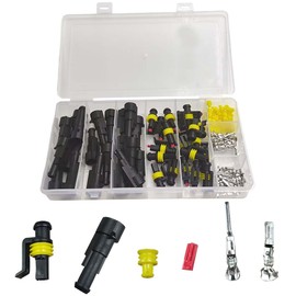 20 Kits 1 Pin Electrical Wire Connectors, Waterproof Male Female Terminal 1 Way Wire Connector Plug Kit, Automotive Electrical Connectors for Motorcycle Car Truck Boat Marine (1 pin)