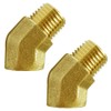 Joywayus 2PCS Brass 45 Degrees Elbow Pipe Fittings 1/4"NPT Male