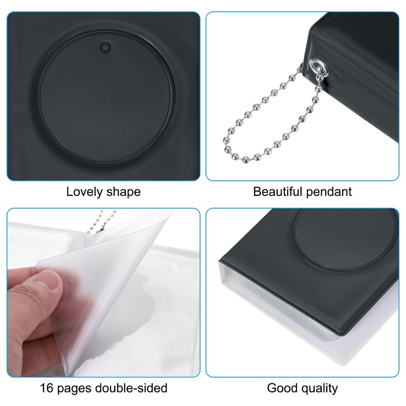 PATIKIL 3 Inch Mini Kpop Photocard Binder Album with 32