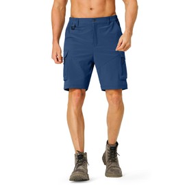 Pantalones cortos cargo de senderismo para hombre, de secado rápido, ligeros, con múltiples bolsillos, para pesca, camping, golf