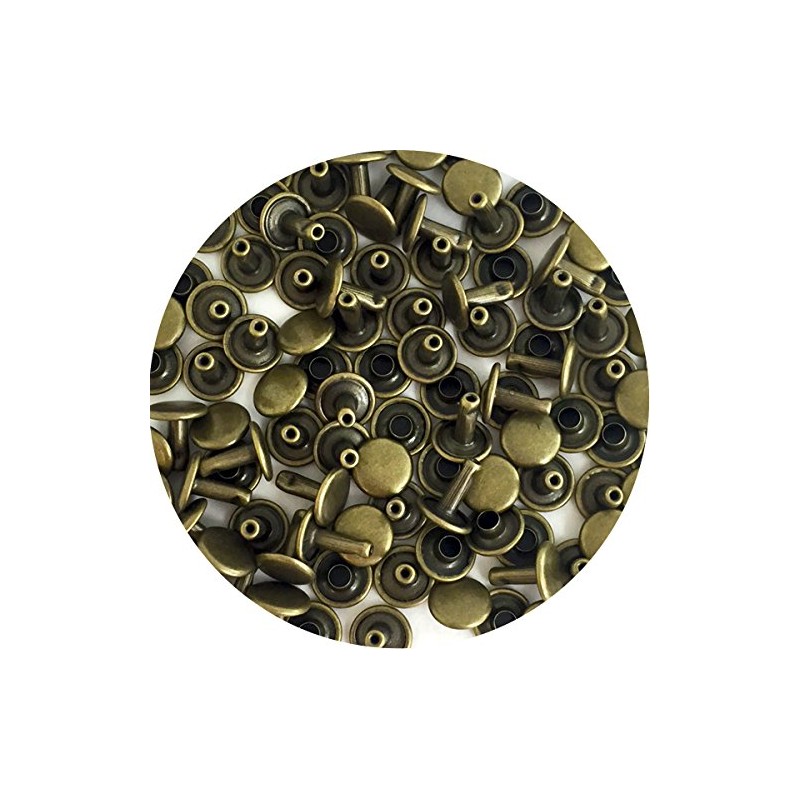 Springfield Leather Company Rivets, Antique Brass, Double Cap Rivets, Medium