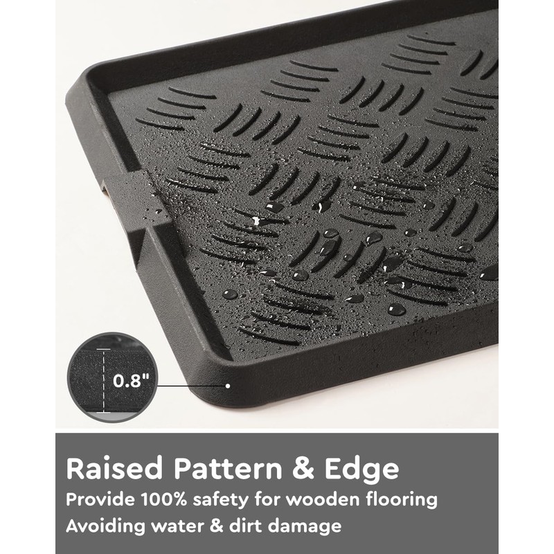 tchdio Extra Large Boot Tray Rubber Boot Tray, Non Slip