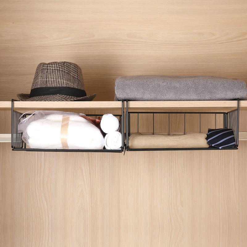 SUFAUY 2-Pack Under Shelf Basket, Under Cabinet Storage Hanging Organizer