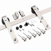 EaseLife 6 FT Brushed Nickel Sliding Barn Door Hardware Track