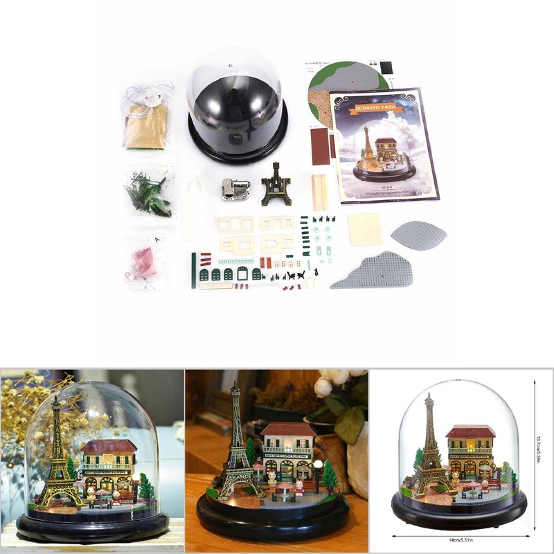 DIY Doll House Music Box Miniature House Toy Kit with