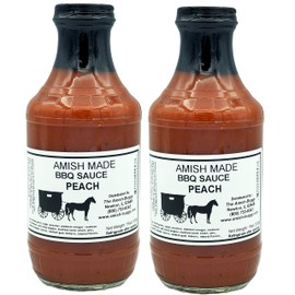 Amish Made BBQ Sauce 16 oz. Jar 2pack (Peach)