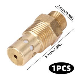 CAC-437-2 Air Compressor Check Valve, Premium Brass 1/2 NPT & 1/2 CFPC Fittings in Valve Replacement Practical Air Compressor Parts and Accessories(Gold)