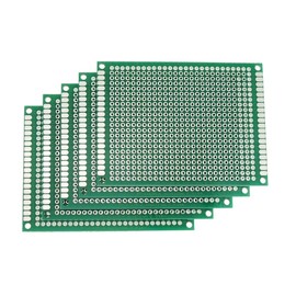 2.4 x 3.1 inches (6 x 8 cm), Set of 5, Universal PCB Circuit Board, PCB Circuit Board, Universal PCB, Soldering, Universal Prototyping Board, Free Base, Double-Sided, Free Circuit Board, Rohs