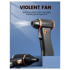Snblzhef New 130000 RPM Electric Air Blower Turbo Jet Fan Brushless Motor High-Speed Turbo Violent Fan USB Powerful Dust Blower A
