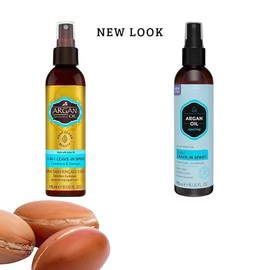 H.A.S.K Repairing ARGAN OIL 05-in-01 Leave In Conditioner Spray for all hair types, color safe, gluten free, sulfate free, paraben free - 6 Fl Oz 1pk, Beige, Clear