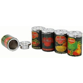 5Pcs 1:12 Scale Miniature Food Cans, Dollhouse Kitchen Accessories with Realistic Details, Miniature Décor