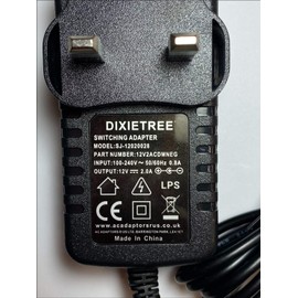 Replacement for 12V MAINS TC HELICON HARMONY SINGER PEDAL AC ADAPTOR POWER SUPPLY CHARGER PLUG