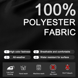 9 Pack Patio Cushion Covers Set Outdoor Furniture Cushion and Pillow Cover Replacement Fit for 5 Pieces 4-Seater Wicker Rattan Patio Sectional Sofa Chair Couch Set,Black-Cover Only (Large)