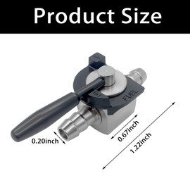 ANPTGHT 1/4" Fuel Shut Off Valve with 2 Clamps＆1/4” Fuel Line