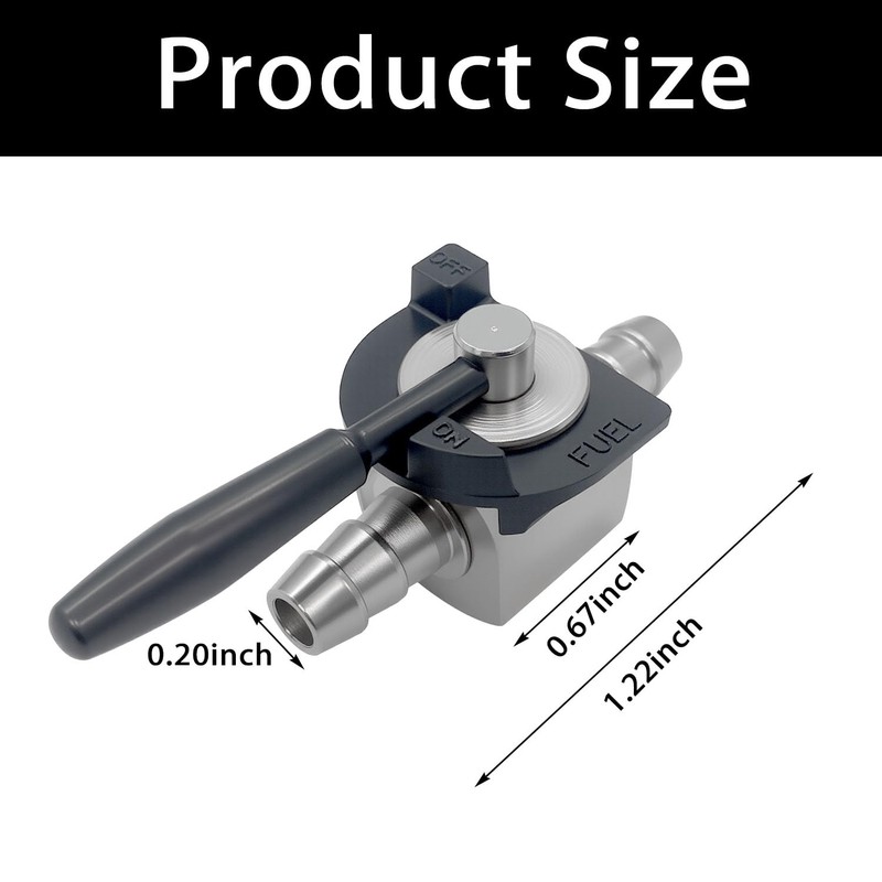ANPTGHT 1/4" Fuel Shut Off Valve with 2 Clamps＆1/4” Fuel