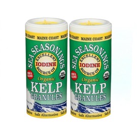 Maine Coast Sea Vegetables Kelp Granules Blend | Organic Seaweed Snacks | Sustainably Harvested | Low Sodium Salt Alternative | Rich in Iodine & Minerals | Ideal for Soups, Salad | 1.5 oz (Pack of 2)