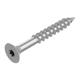 SECCARO Chipboard Screws 5 x 45 mm Stainless Steel V2A VA A2 Wood Screw Partially Threaded TX/Hexalobular Pack of 200