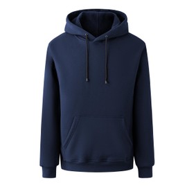Ubon FR Hoodies for Men Pullover Flame Resistant Hooded Sweatshirts 14 oz Cotton Fleece, Navy, Large