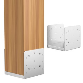 SPACEEUP 8x8 Post Base 2 Pcs Adjustable Post Anchor Bracket (Inner Size:7.5" x 7.5") Post Base Stainless Steel Concrete Post Anchor for Pavilion Deck Railing Support Decorative Anchor Plate