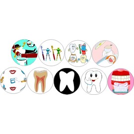 Set of 9 DENTIST MAGNETS ~ Dentistry Dental Teeth