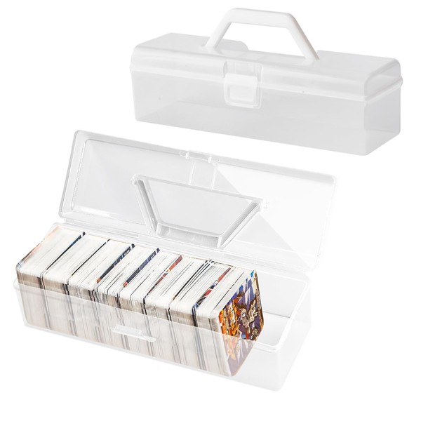 JINGHANGER Pack of 2 Trading Cards Storage Box with Handle