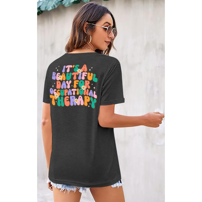 ELDPS Occupational Therapy Shirts for Women: Funny OT Therapist Tshirt