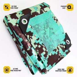 XtremeCoverPro TARP 12' x 16' CAMO 8mil Multipurpose Protective Cover with Grommet