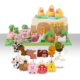 24 envoltorios para magdalenas de animales de granja para niños, fiesta temática de granja, envoltura de magdalenas, decoración de fiesta de cumpleaños de animales de granja, suministros de baby shower