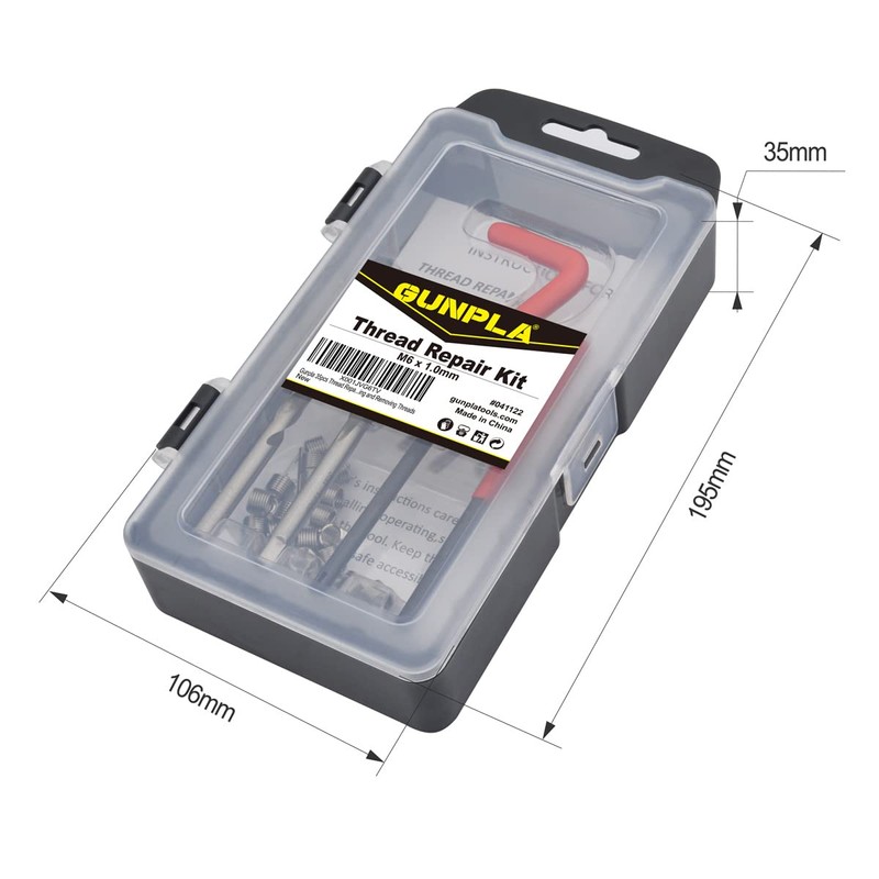 Gunpla 35pcs Thread Repair Tool Kit M6 x 1.0mm Helicoil
