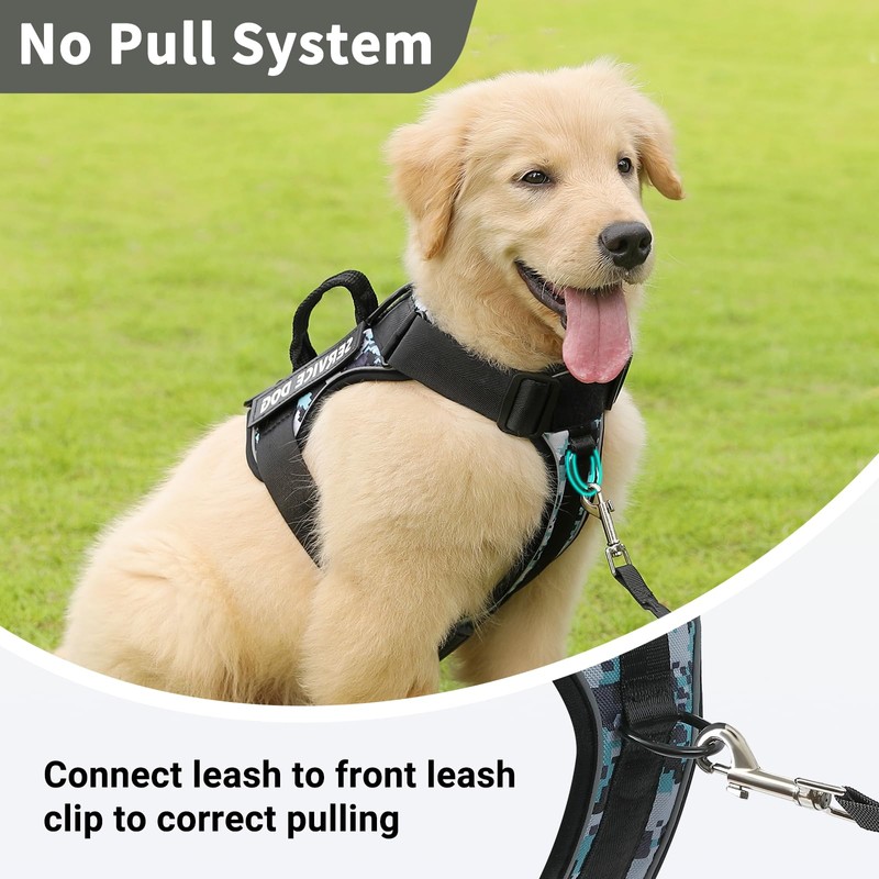 Belababy Dog Harness Small Medium Large, Reflective Tactical No Pull