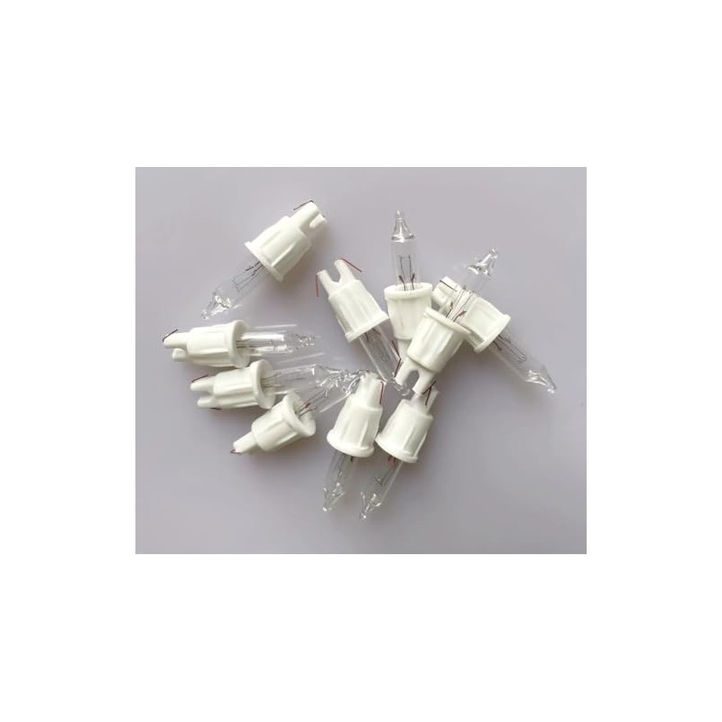 ShuoHui Clear 12 Volt Mini Christmas Replacement Bulbs for Incandescent