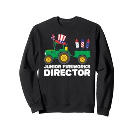 4th Of July Fireworks Tractor Farm Boys Patriotic Farmer Sweatshirt