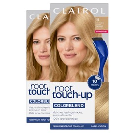 Clairol Clairol Root Touch-Up by Nice'n Easy Permanent Hair Dye, 9 Light Blonde Hair Color, Pack of 2