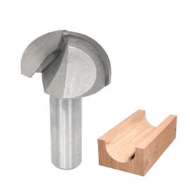 Akylin Core Box Router Bits,1/2 Inch Shank,Cove Box Bits 1-3/8" Cutting Diameter, 11/16“ Cutting Height Round Nose Cutter for Wood Roundnose/Cove Grooving,Veining,Engraving,Plunging
