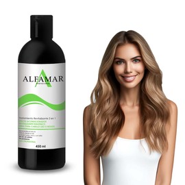 Tratamiento Revitalizante 2 en 1 Alfamar: Nutrición y Protección Capilar con Keratina y Aceite de Argán, Ideal para Cabello Dañado y Seco, Controla el Frizz y Aporta Brillo Natural.