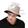 GYLILI Rose Gold Glitter Coral Gray Pastel Marble Bucket Hat