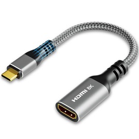 Togconn Adaptador USB C a HDMI, 8 K a 60 Hz, chapado en oro, compatible con portátiles, tabletas, teléfonos, televisores, monitores, proyectores