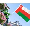 Large Oman Flag,3x5 FT Omani 75D Outdoor BannerArmish Decor for