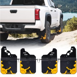 Trumgeta10 x19 Mud Flaps Guards Fit for Toyota Tacoma 2024 2025 2026 Adjustable Front and Rear Rubber Splash Guards Off-Road Accessories for Pickup Trucks