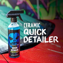 Voodoo Ride® Ceramic Quick Detailer - SiO2 Polymer Blend, pH Neutral, Safe on All Exterior Surfaces, Repels Dirt, Pina Colada Scent, Adds Protection to Ceramic Coats