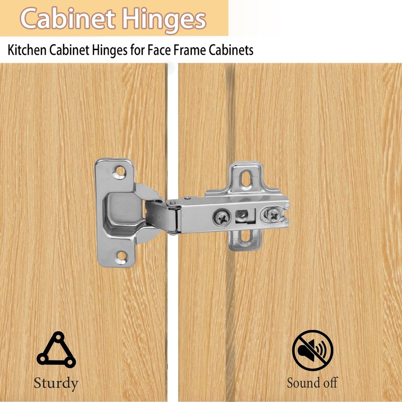 2 pcs Cabinet Cabinet Door Hinges,Recessed Hinge Soft Close Cupboard
