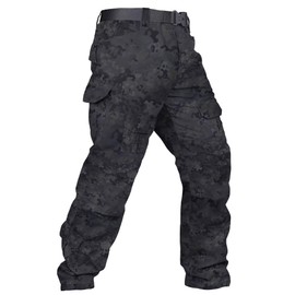 TRGPSG Men's Hiking Pants, Outdoor Lightweight Travel Pants Cargo Pants Work Pants for Men WG4F Dark Camo 36