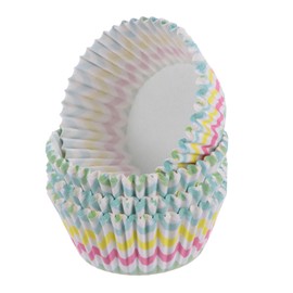 HARFINGTON 100 Count Cupcake Liners Colorful Waves Cupcake Cups Standard Size Muffins Liners Papers Baking Cups Wrappers Greaseproof for Party Wedding Birthday