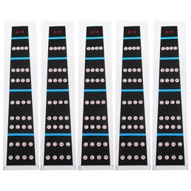 VGOL Pack of 5 Violin Fingerboard Stickers Exercise Finger Guide Stickers 4/4 Full Size Position Indicator for Beginners Learners Black
