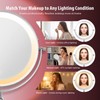 9 Inch Double-Sided Makeup Mirror, 1X/30X, 3 LED Lights, 5000mAh
