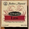 Golden Harvest Metal Canning Lids Regular Mouth Size Jars 12 LIDS/ 1 BOXES