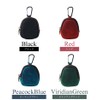 prendre PR-18L116-BK Mini Pouch with Carabiner, Genuine Leather, Cowhide Leather,