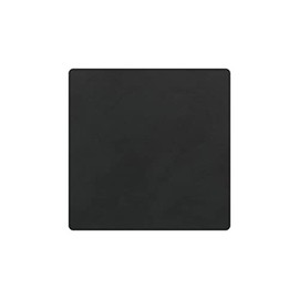 Lind DNA Square Nupo Glass Mats, Leather, Black, 2-Piece